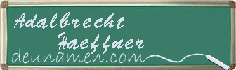 Adalbrecht Haeffner Visitenkarte